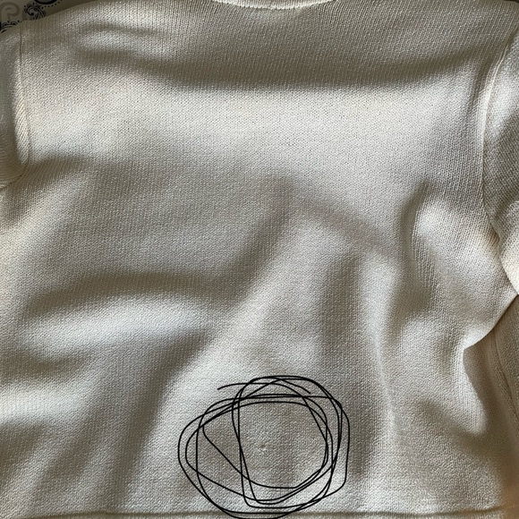 Vintage St John Basics Marie Gray Cream Sweater - Picture 7 of 8